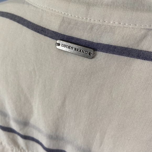 LUCKY BRAND capped sleeve striped button shirt - Picture 6 of 12